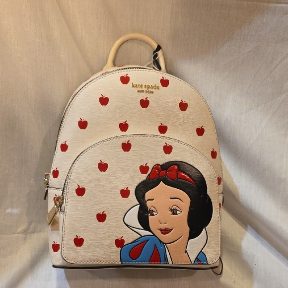 Kate Spade Beige and Red Snow White Backpack - Picture 1 of 6